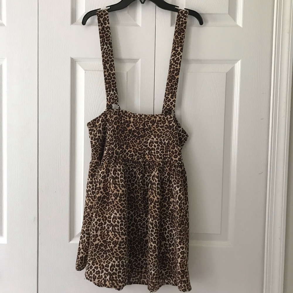 Leopard print suspender dress
